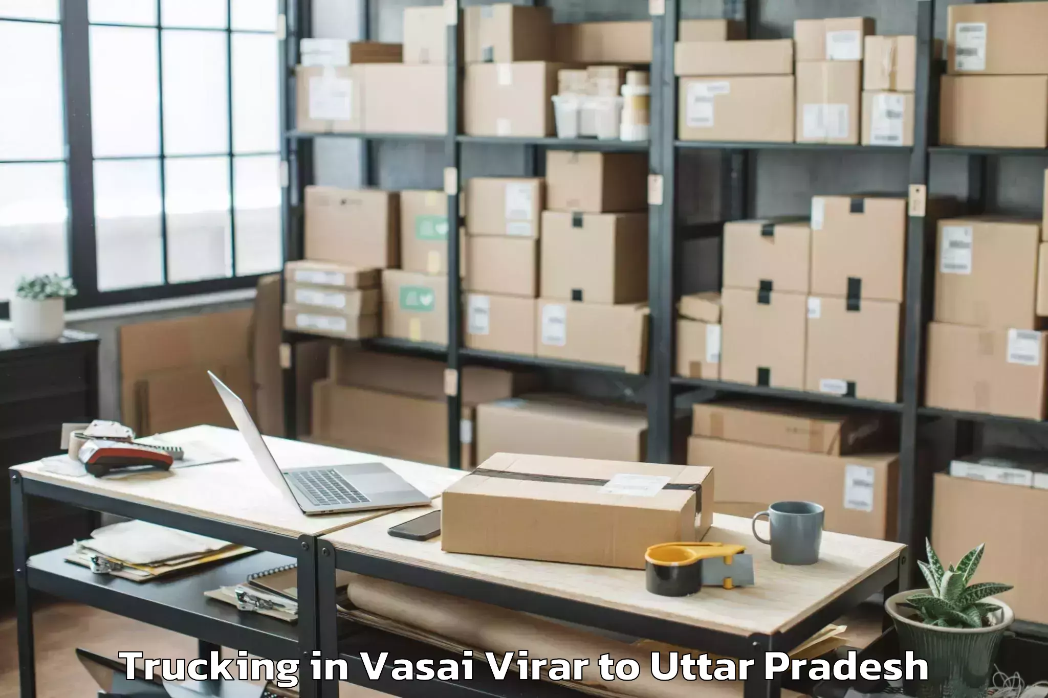 Book Vasai Virar to Hathras Trucking Online